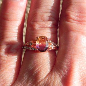 Art Deco Style Bi-Color Ametrine Ring